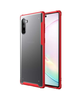 Microsonic Samsung Galaxy Note 10 Kılıf Frosted Frame (Kırmızı)
