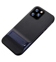 iPhone 11 Pro Standlı Korumalı Lüx Silikon (Mavi)