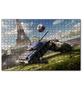 Cakapuzzle World of Tanks Paris'te Futbol  Puzzle Yapboz MDF (Ahşap) (1000 Parça)