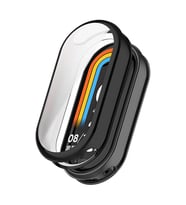 Microsonic Xiaomi Mi Band 8 Kılıf 360 Full Round Soft Silicone Gold (Siyah)