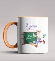 Kişiye Özel Biyoloji Öğretmeni Tasarımlı Siyah Renk Kupa Bardak 4 (Turuncu)