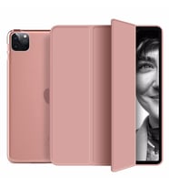 Apple iPad Pro 11 3. Nesil 2021 Kılıf PU Deri Smart Standlı Case A2377 A2459 A23 (Rose)