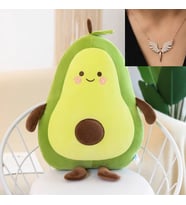 Avokado Pelüş Yastık 50cm Ve Melek Kolye Hediyeli (Mavi)