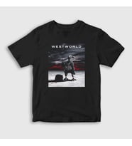 Presmono Unisex Çocuk Beyaz Cover Westworld T-Shirt 223040tt (Siyah)