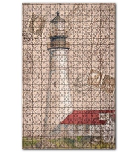 Cakapuzzle Deniz Fenerli Kart Postal Görseli Puzzle Yapboz MDF (Ahşap) (500 Parça)