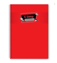 Defter A4 Spiralli 72 Yaprak Çizgili A4 Siparalli Defter Telli Defter 72 Yaprak Çizgili (Kırmızı)