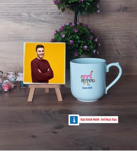 Drama Öğretmeni Fotoğraflı Dekoratif Taş, Kupa Bardak Beyaz Hediye (Model 5)