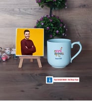Drama Öğretmeni Fotoğraflı Dekoratif Taş, Kupa Bardak Beyaz Hediye (Model 5)