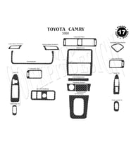 Meriç® Toyota Camry Ön Torpido Kaplama Maun 17 Parça 2000-2002 (Karbon)