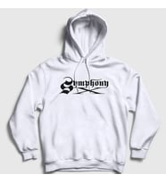 Presmono Unisex Beyaz Logo Metal Symphony X Kapüşonlu Sweatshirt 476349tt (Beyaz)