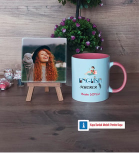 İngilizce Öğretmeni Fotoğraflı Dekoratif Taş, Kupa Bardak Beyaz Hediye Öğretmen Günü Hediyesi (Model 6)