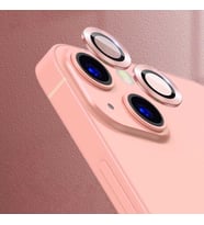 Uyumlu Model Apple iPhone 13 Kamera Lens Koruyucu Çerçeveli Koruyucu CL-07 (Rose)