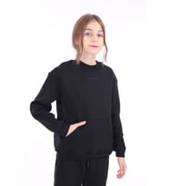 Toontoy Unisex Çocuk Nakışlı Sweatshirt (Siyah)