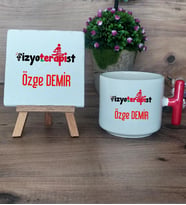 Fizyoterapist Hediye Seti Kupa Bardak T Kulplu ve Dekoratif Taş Tıp Bayramı Hediyesi (Model 1)