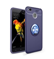Xiaomi Redmi 4x Kılıf Yüzüklü Magnetli Ravel Case (Mavi)