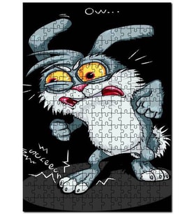Cakapuzzle Kızgın Tavşan Çizgi Roman Görseli Puzzle Yapboz MDF (Ahşap) (1000 Parça)