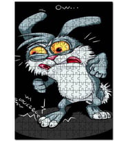 Cakapuzzle Kızgın Tavşan Çizgi Roman Görseli Puzzle Yapboz MDF (Ahşap) (1000 Parça)