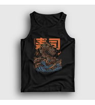 Presmono Unisex Beyaz Sushi Dragon Ejderha Atlet 354359tt (Siyah)
