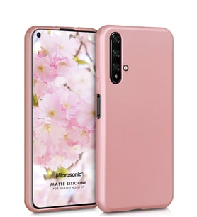 Microsonic Matte Silicone Huawei Nova 5T Kılıf (Rose)