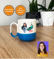 Kişiye Özel Karikatürlü Psikolog Hediye Pro Kupa Bardak Kadın Psikologa Tıp Bayramı Hediyesi (Mavi)
