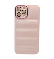 Apple İphone 11 PRO Uyumlu Puffer Silikon Kılıf Kamera Koruma Lens Korumalı Parlak Telefon Kılıfı (Pembe)