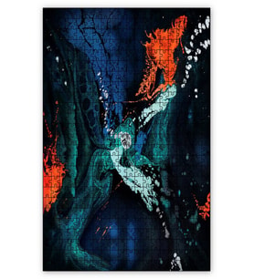 Cakapuzzle Renk Cümbüşü Soyut Dalgalar Puzzle Yapboz MDF (Ahşap) (1000 Parça)