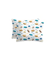 LİEF HOME ARABA DESENLİ BEBEK YASTIK KILIFI 2 FARKLI RENK SEÇENEĞİYLE 35x45 ( 2 Adet ) (Turuncu)