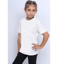 ÇOCUK TSHİRT DÜZ RENK C52 (Beyaz)