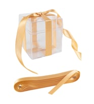 Saten Kurdele 1 CM 10 mt (Gold)