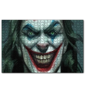 Cakapuzzle Joker Gülümsemesi Yağlı Boya Resmi  Puzzle Yapboz MDF (Ahşap) (500 Parça)