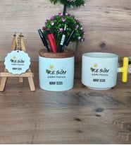 Resim Öğretmeni  Hediye Sepeti Kupa Bardak T Kulplu, Kalemlik ve Anahtarlık Öğretmenler Günü Hediyesi (Model 5)