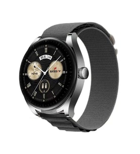 Samsung Galaxy Watch 46mm R800 – Watch 3 45mm R840 22mm Uyumlu Frost Alpine Loop Kordon (Siyah)
