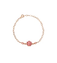 LOTUS ÇİÇEĞİ GÜMÜŞ BİLEKLİK  - 925 Ayar Gümüş Bileklik (Pembe)