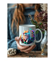 Kedi Baskılı 3D Tasarım Seramik Kupa Mug - Hediyelik Kupa Bardak (05)