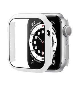 Uyumlu Model Apple Watch 7 8 45mm Full Kasa Korumalı Ekran Koruyucu (Beyaz)