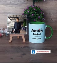 Anestezi Teknikeri Fotoğraflı Dekoratif Taş, Kupa Bardak Beyaz Hediye (Model 14)