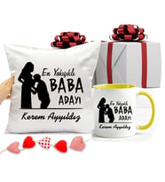 En Yakışıklı Baba Adayı Kupa Bardağı ve Yastığı Hediye Seti (Model 3)