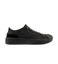 Gamelu Vıgor Çocuk Lastikli Memory Foam Keten Sneaker Ayakkabı (Siyah)