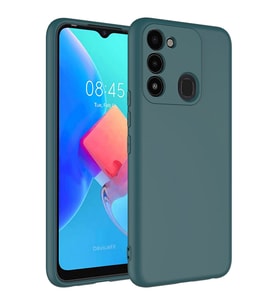 Tecno Spark 8C Kılıf Zore Mara Lansman İç Yüzeyi Kadife Kılıf  (Koyu Yeşil)
