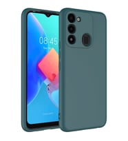Tecno Spark 8C Kılıf Zore Mara Lansman İç Yüzeyi Kadife Kılıf  (Koyu Yeşil)