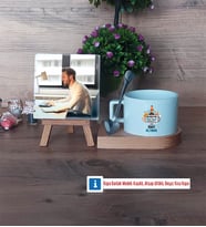Bilgisayar Öğretmeni Fotoğraflı Dekoratif Taş, Kupa Bardak Beyaz Hediye Öğretmenler Günü Hediyesi (Model 8)