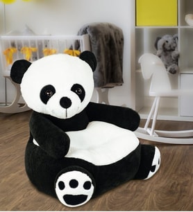Panda Pelüş Bebek Çocuk Koltuğu (Siyah - Beyaz)