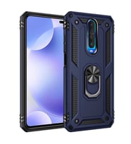 Xiaomi Poco X2 Kılıf Yüzüklü Zırh Tank Vega (Mavi)