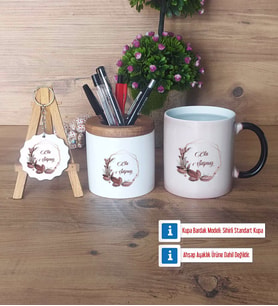 Doğum Günü Hediyesi İsme Özel Hediye Sepeti Kalemlik, Kupa Bardak Sihirli, Ahşap Anahtarlık Hediye (Model 1)