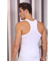 Erkek Likralı Süprem Rambo Atlet Berrak-1029 (Beyaz)