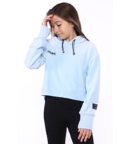 Toontoy Kız Çocuk Kapüşonlu Kadife Sweatshirt (Mavi)