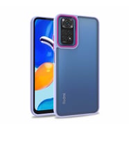 Xiaomi Redmi Note 11 Global Kılıf Flora Buton,Kenar,Kamera Renkli (Lila)