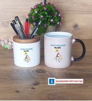 Metalurji ve Malzeme Mühendisi Kalemlik, Kupa Bardak T Kişiye Özel Hediye (Model 3)