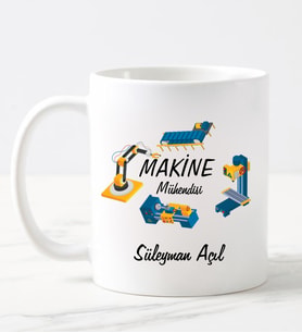 Makine Mühendisi Teknikeri Kupa Bardağı (Beyaz)