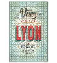 Cakapuzzle lyon Ziyaret Rehberi Afişi Görseli Puzzle Yapboz MDF (Ahşap) (255 Parça)